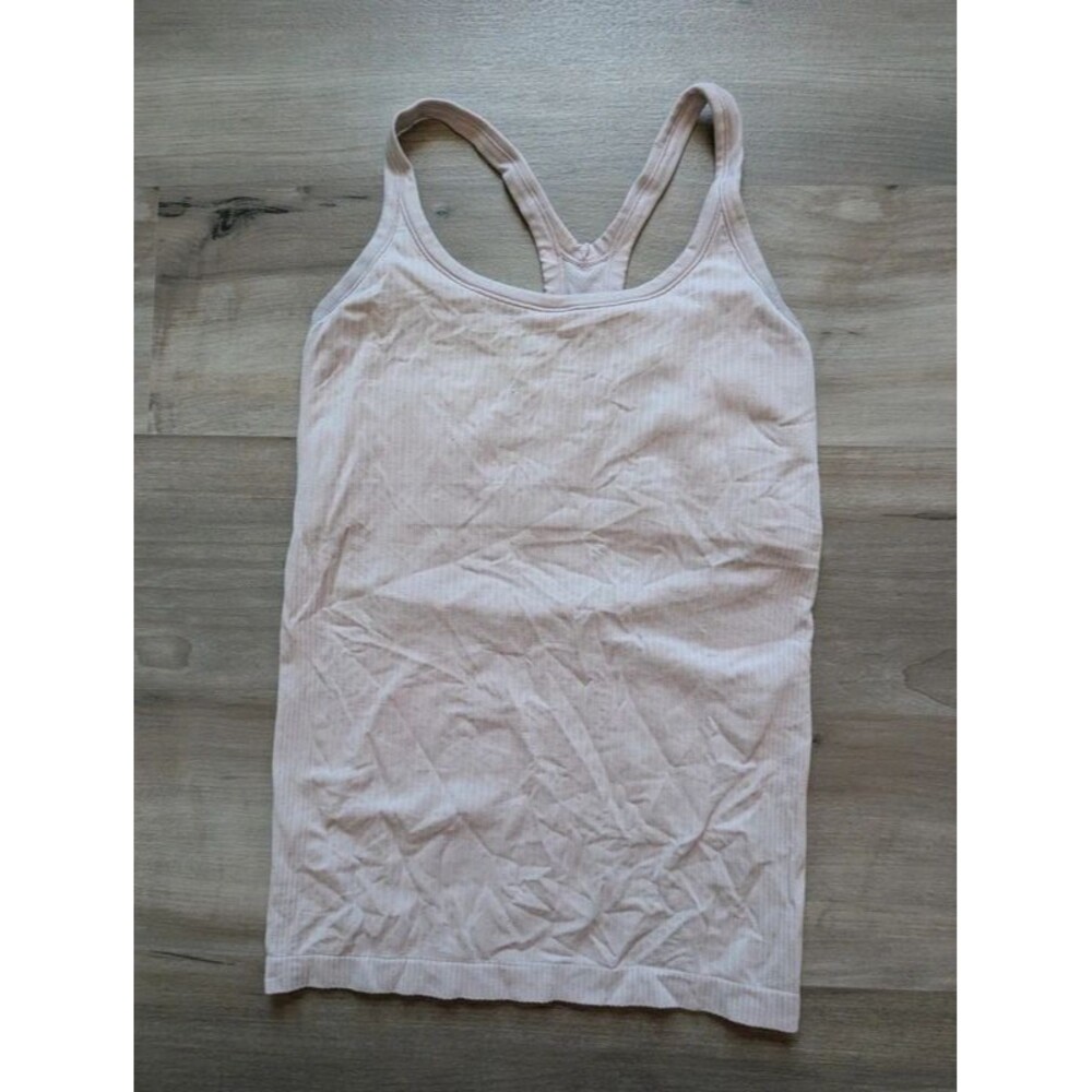 Lululemon Ebb to Street Tank in Light Pink Beige, Size 8 (D2)